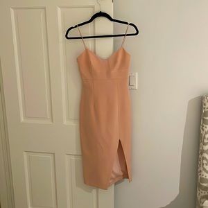 Nicholas XS blush tight structured dress
